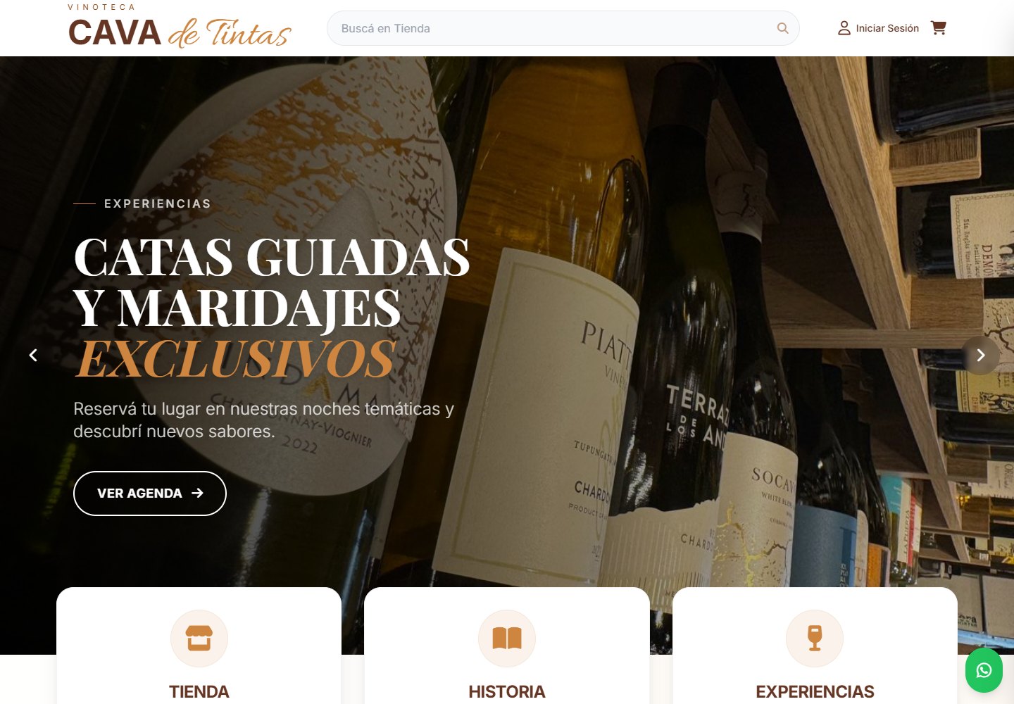 Captura del sitio de Cava de Tintas
